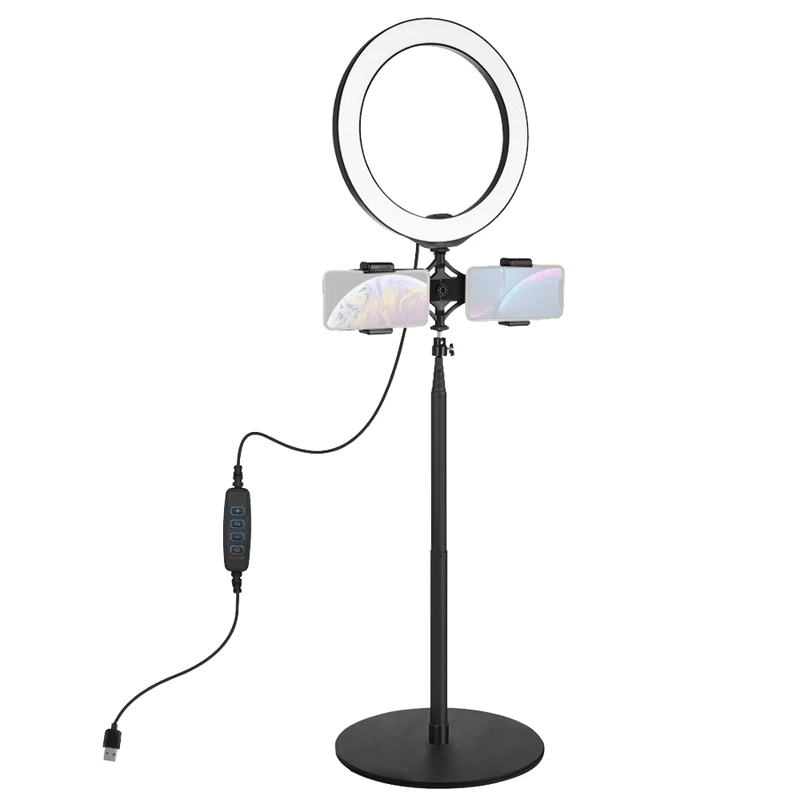 Настольный кронштейн PULUZ PKT3040 с круглым основанием 140 см + двойной для телефона в