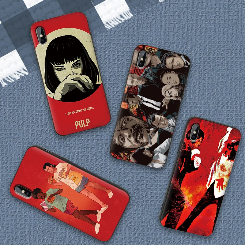 Movie Pulp Fiction Luxury Black Case For Samsung A3 4 5 6 plus A8 9 A10 A20 30 A40 50 A60 A70 2017 M40 J6 Cover | Мобильные телефоны