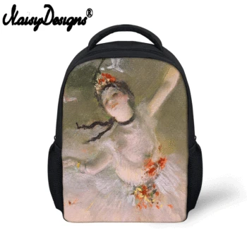 

School Backpack for Kids Famous Oil Painting School Bag for Girls Boys Bolsas Mochilas Customized DropShipping Paint Oil Drawing