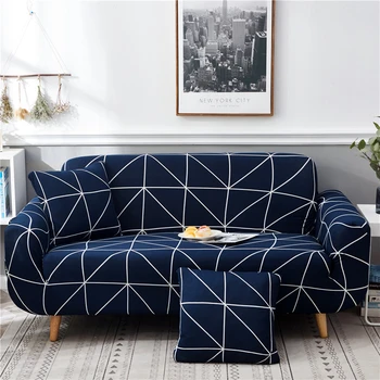 

New Modern Style Home Sofa Cover Geometry Printing Stretch All-inclusive Couch Cover Sectional L-shaped Sofa Slipcover