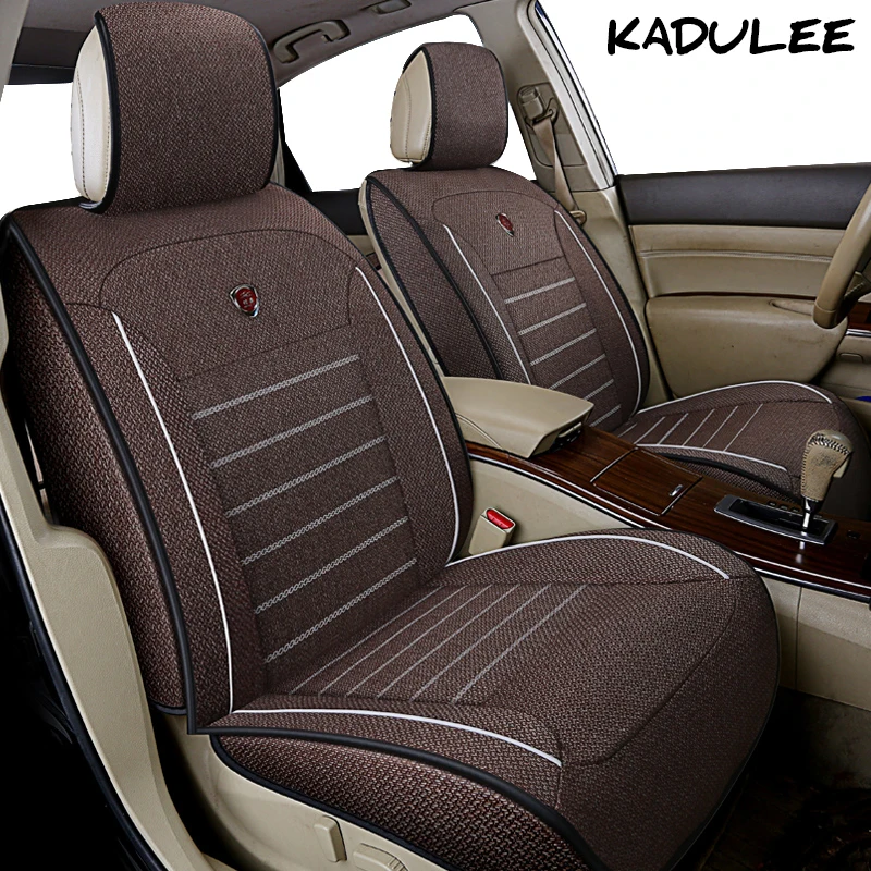 KADULEE flax car seat cover for dodge journey caliber nitro challenger ram 1500 car seat protector Auto accessories car-styling