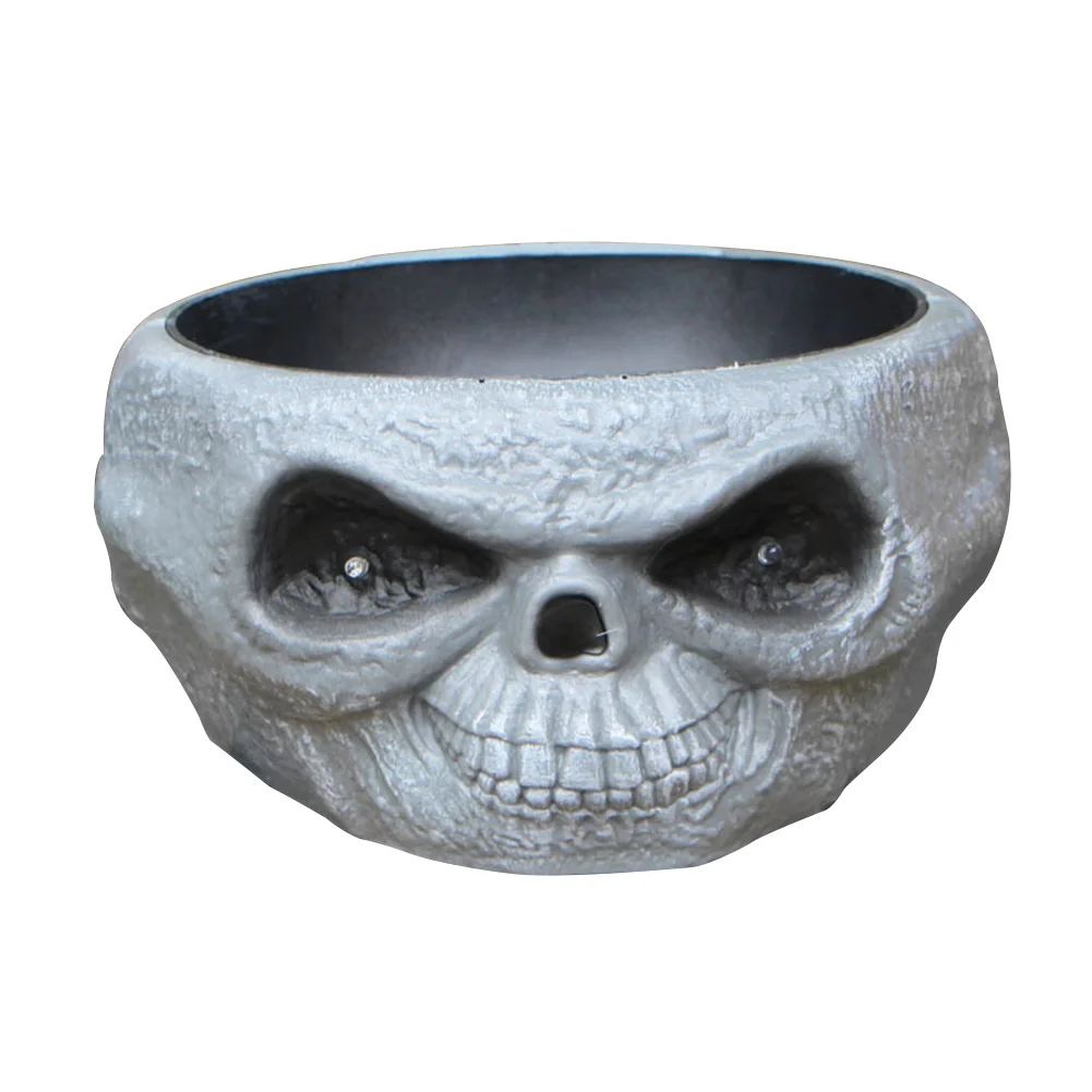 

Skull Props Halloween Fruit Plate With Jump Hand Sound Control Skeleton Ghost Funny Candy Bowl Horror Decoration Interaction