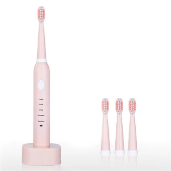 

Sonic Electric Toothbrush Battery Operated With 4x Brush Heads Oral Hygiene Health Products Usb Rechargeable Toothbrush