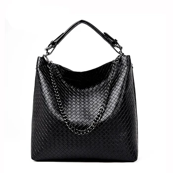 

2021 new Fall / Winter Women's Golden Lattice Tote Women's PU Leather Chain Tote Bag Tote Women's Designer Women's Bucket Bags