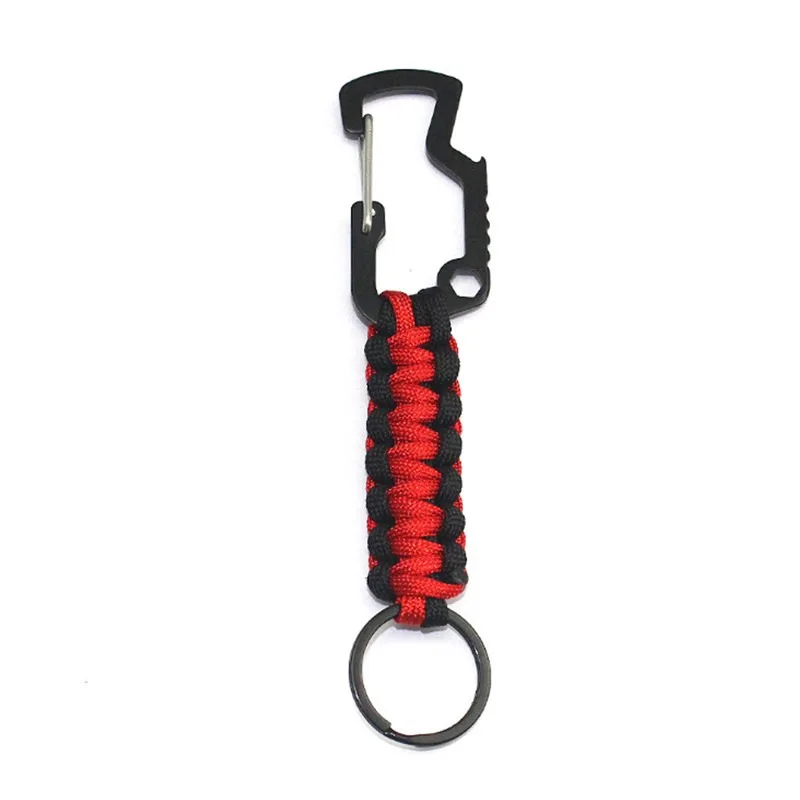 EDC Climb брелок для спорта на открытом воздухе инструмент для выживания карабин крюк парашютный шнур 1 шт. Ahr029 - Цвет: Красный
