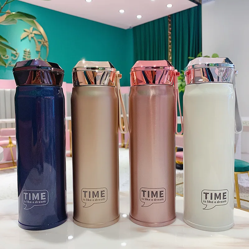 

Stainless Steel Thermal Bottle Men Women Lovers Thermal Bottle Portable Water Bottle Outdoor Travel Coffee Cup Birthday Gift