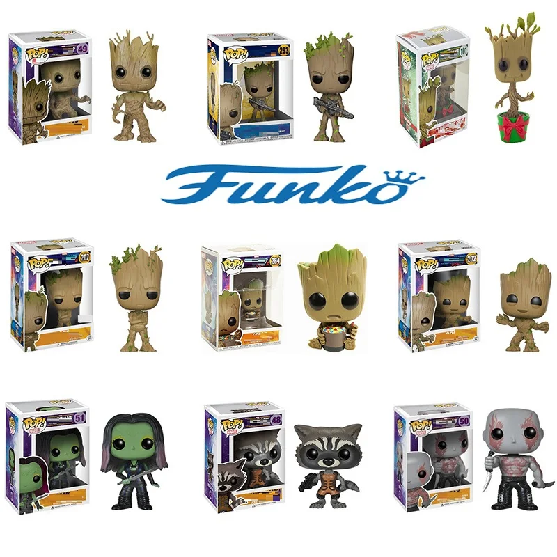 

Funko POP anime figure Groot Rocket raccoon star Jue damage By Action Figure Collection Model Toys Birthday Christmas Gift