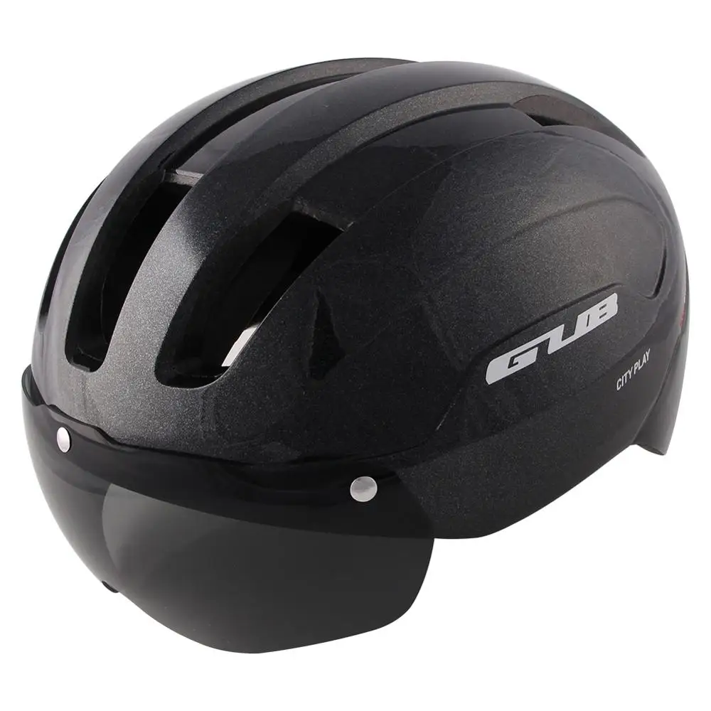 Gub город играть Велоспорт шлем сверхлегкий Аэро Дорожный велосипед MTB Горный в литой Спортивный Защита головы градиент безопасности шлемы - Цвет: Черный