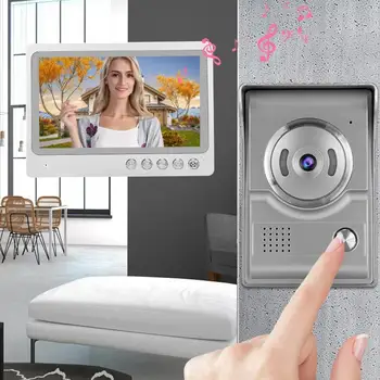 

Video Doorbell 9in HD Video Intercom UI Interface Doorphone System Smart Access Door Camera 110-240V bell