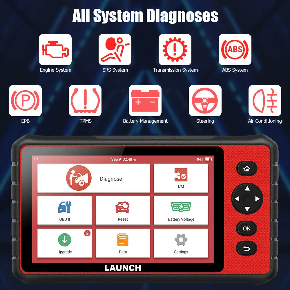 US $449.00 Launch X431 Crp909 Obd2 Car Diagnostic Scanner Professional Obd 2 Scanner Airbag Sas Tpms Epb Immo Auto Code Reader Obd Launch