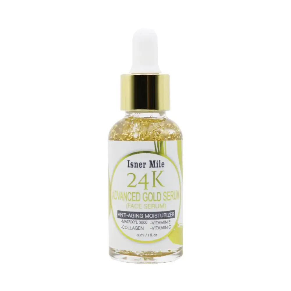 Isner Mile Avançado Ouro Soro Facial Anti-rugas Endurecimento Clareamento Essência Hidratante Iluminar Anti-envelhecimento 30ml 24k 10 High Quality Beleza e saúde