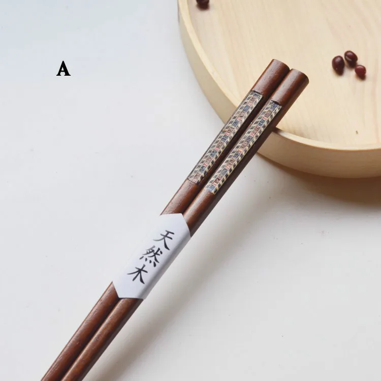 Brown Wooden Sushi Details about   2 or 5 Pairs Iron Wood Japanese Brief Style Chopsticks Set 