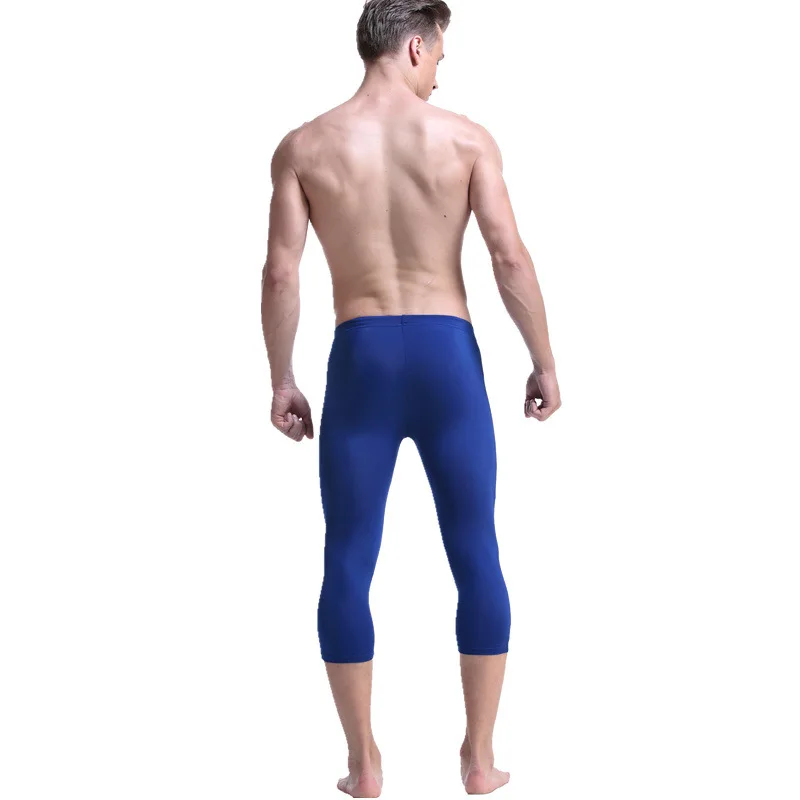 

011qfk Men Healthy Beauty Swimming Trunks ban guang bu Pool Sports Casual Capri Pants Fitness Moderate Elasticity