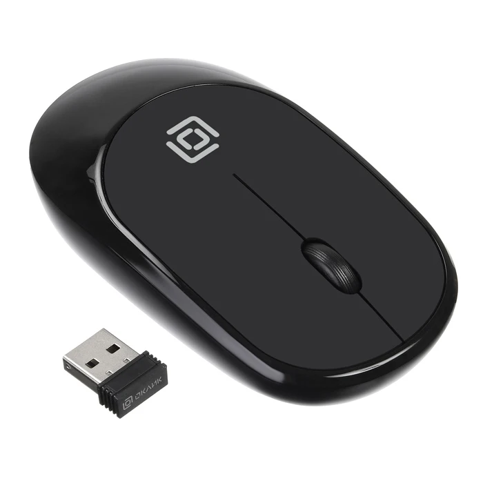 Мышь Oklick 535MW черный/черный оптическая(1000dpi) беспроводная USB(2but