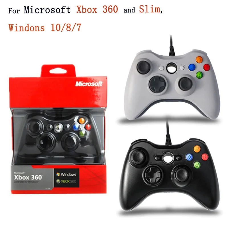 Проводной контроллер Xbox 360 совместимый с Microsoft & Slim/Windows/PC|Геймпады| |