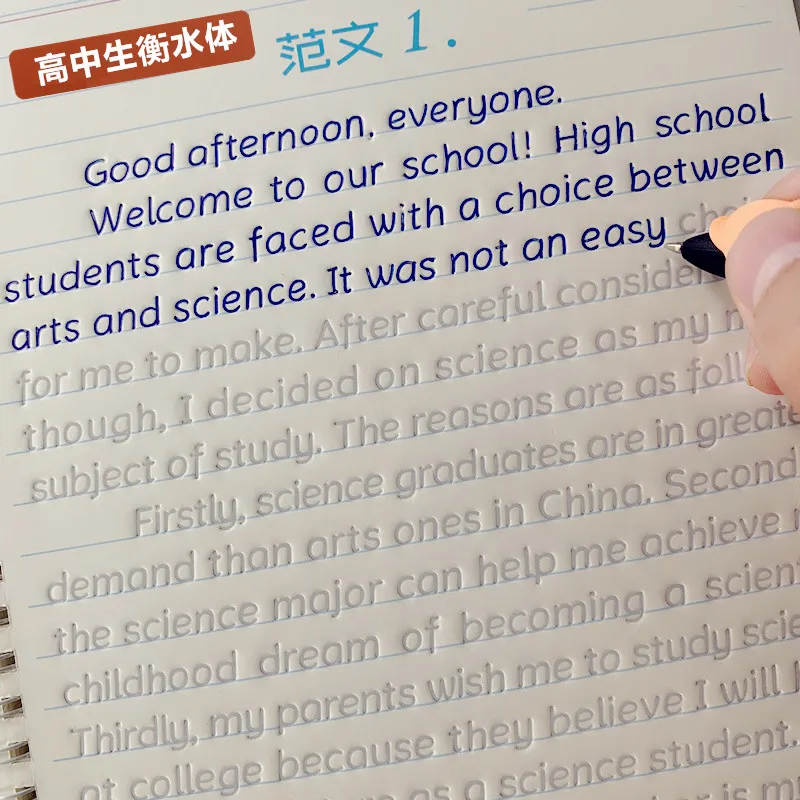 

Reusable Hengshui Italian English Word font copy book Set copybook for calligraphy kids adult handwriting writing books libros