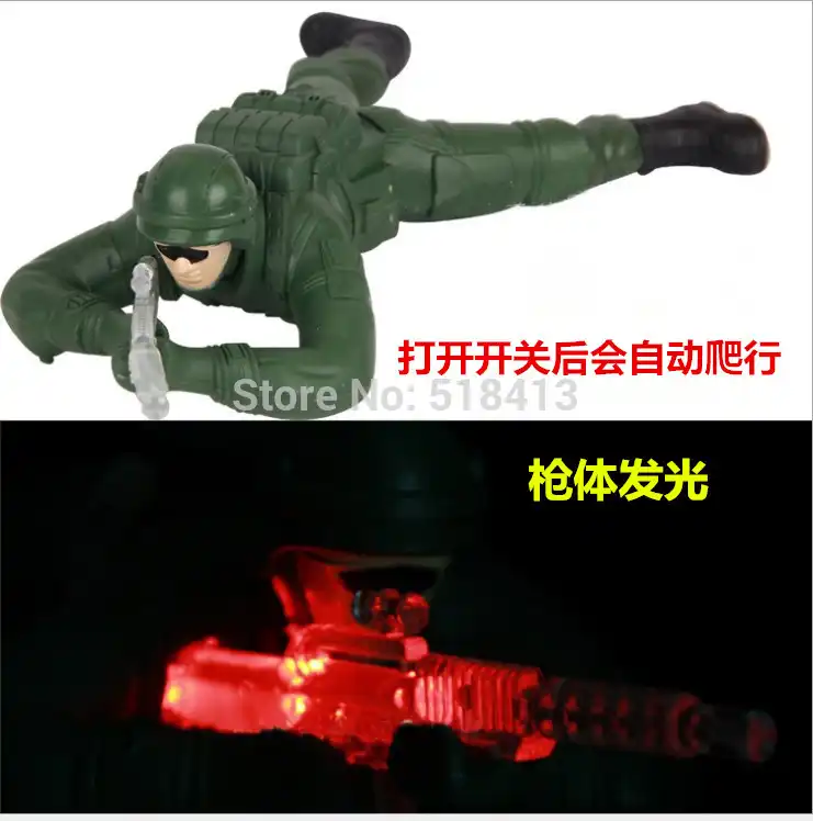 electronic crawling soldier toy
