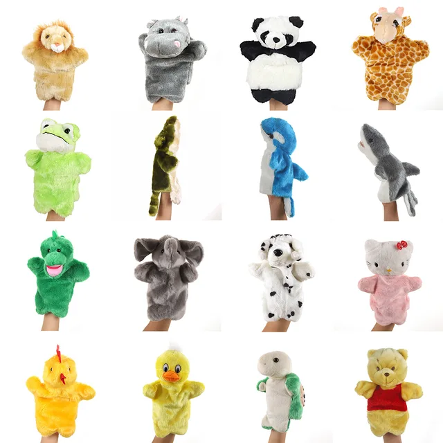 variety of simulation animal hand puppets Early childhood education tools cute soft Lovely Soothing doll kids bitrthday gift 4