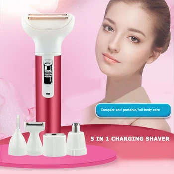 

1set USB Rechargerable Lady Shaver Electric Women EpilatWomen USB Hair Removal Machine Body Facial Hair Shaver Nose Hair Trimmer