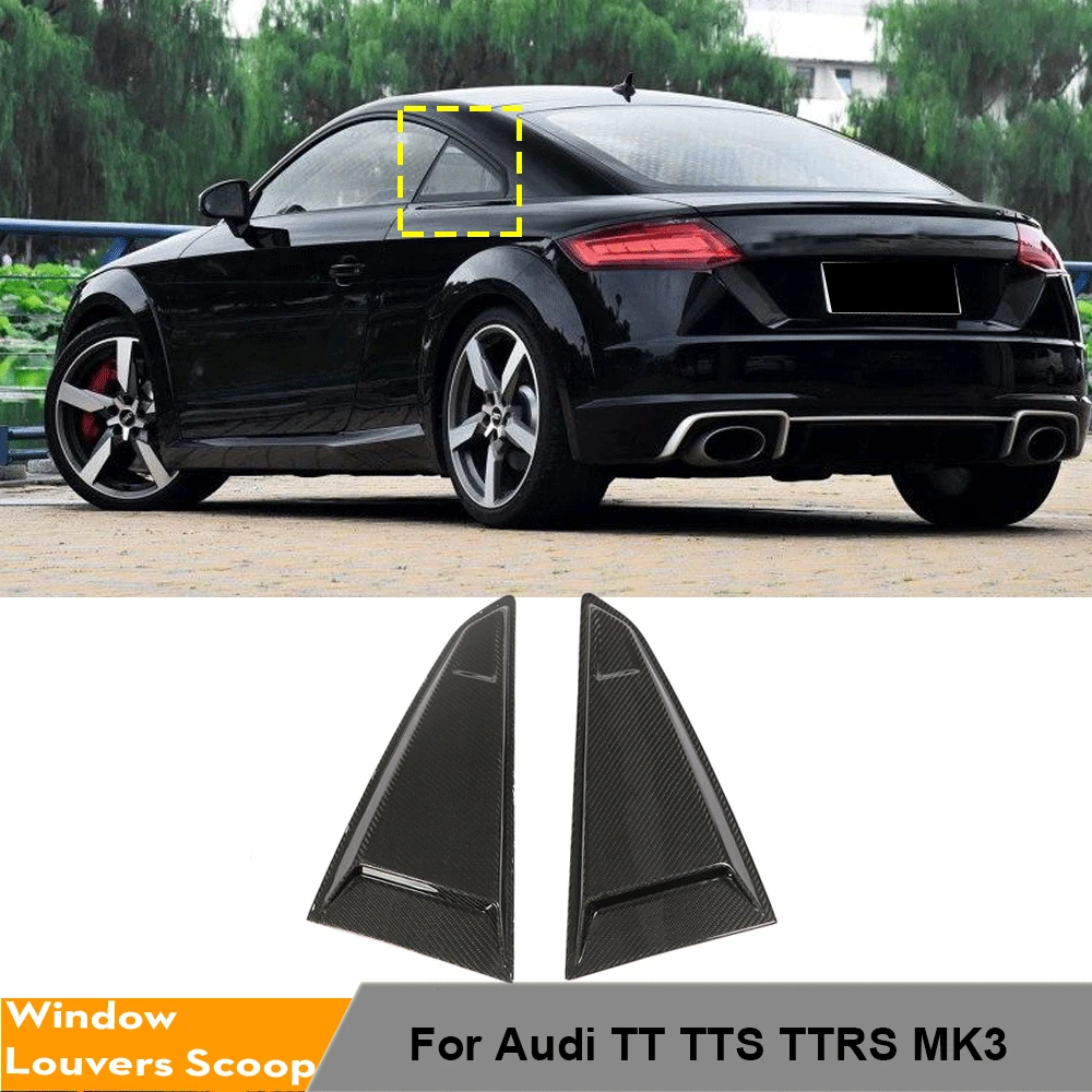 2PCS Side Window Louvers Scoop Cover Trim Fit for Audi TT TTS TTRS Coupe 20152018 Rear Window