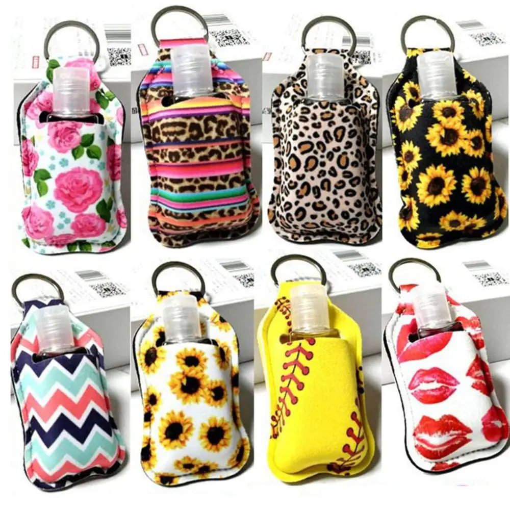 

Hand Sanitizer Keychain Holder Travel Bottle Refillable Containers 30ml Flip Cap Reusable Bottles With Keychain Carrier Fashion