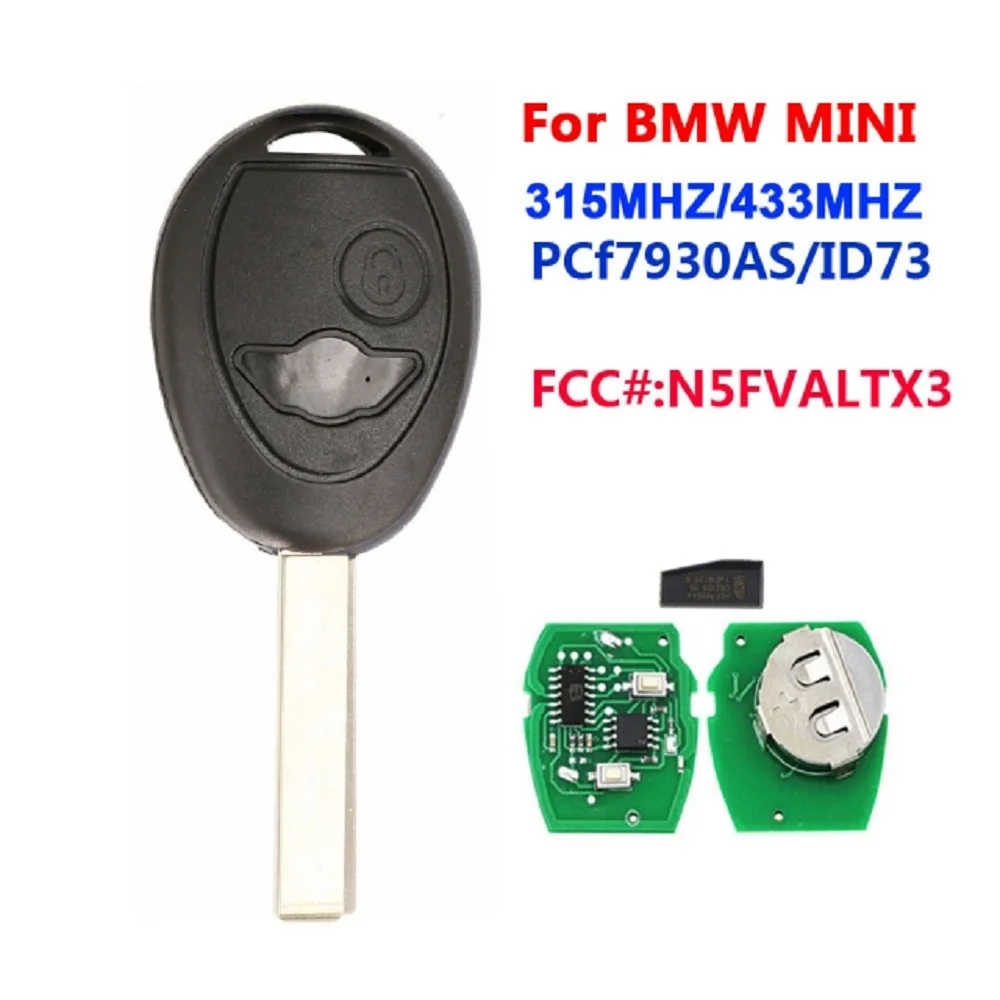 Дистанционный ключ 2 Кнопка 315/433 МГц PCF7930 для мини Медь Land Rover 75 мг ZT 2002-2005 |