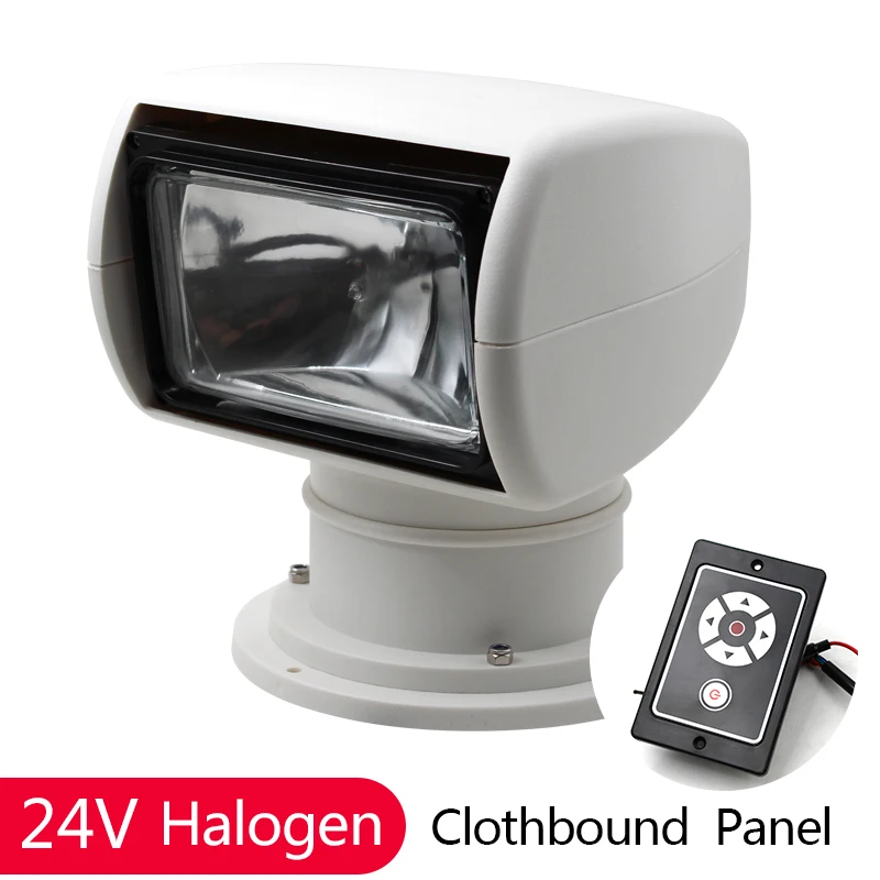 h 24V clothbound Фара-прожектор для лодки с дистанционным управлением 12В 24В 100 Вт лампа для яхты прожектор морской прожектор для грузовиков автомобильные комплекты - Цвет: h 24V clothbound