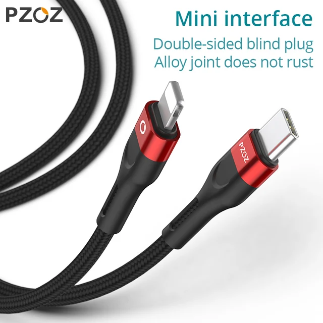 PZOZ PD 20W/18W USB C Cable Fast Charging For iPhone 12 Pro Max 11 Xr Xs 8 Plus ipad mini air Macbook Type C Charger USB-C Cable 2