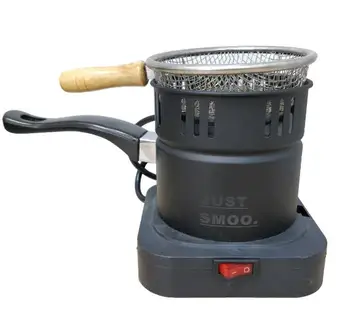 

New Black Shisha Hookah Charcoal Stove Heater Coal Burner Hot Plate Coal Burner Pipes Accessories 220V/50Hz 600W EU Plug Cable