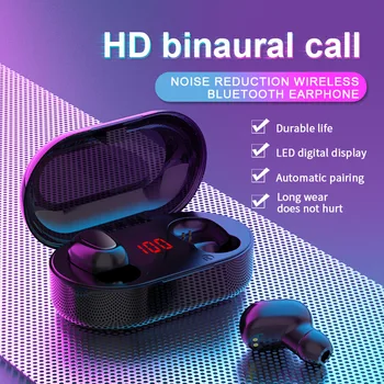 

L22 TWS Wireless Bluetooth 5.0 sport Headphone Hifi Stereo Noise Canceling Earphone With Mic LED Power Digital Display Headset
