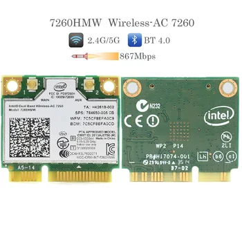

Dual Band Wireless-AC Adapter 7260AC 7260HMW MINI PCI-E Wireless Card 2.4G/5G Wifi +bluetooth 4.0 for Dell/Sony/ACER/ASUS