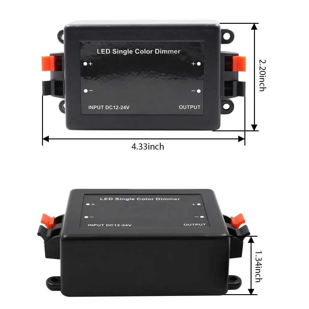 LED Dimmer Controller LED Single Color Dimmer 3Key RF Remote Control Wireless LED Controller DC 12V 24V 8A for SMD 5050 3528 Strip Light Rope