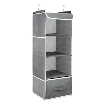 

Cabilock Hanging Closet Organizer Non-Woven Multi-Layers Hanging Shelf Collapsible Foldable Closet Hanging Bag Closet Organizer
