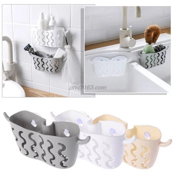 

Double Suction Cup Sink Sponge Soap Holder Kitchen Bathroom Drain Storage Rack