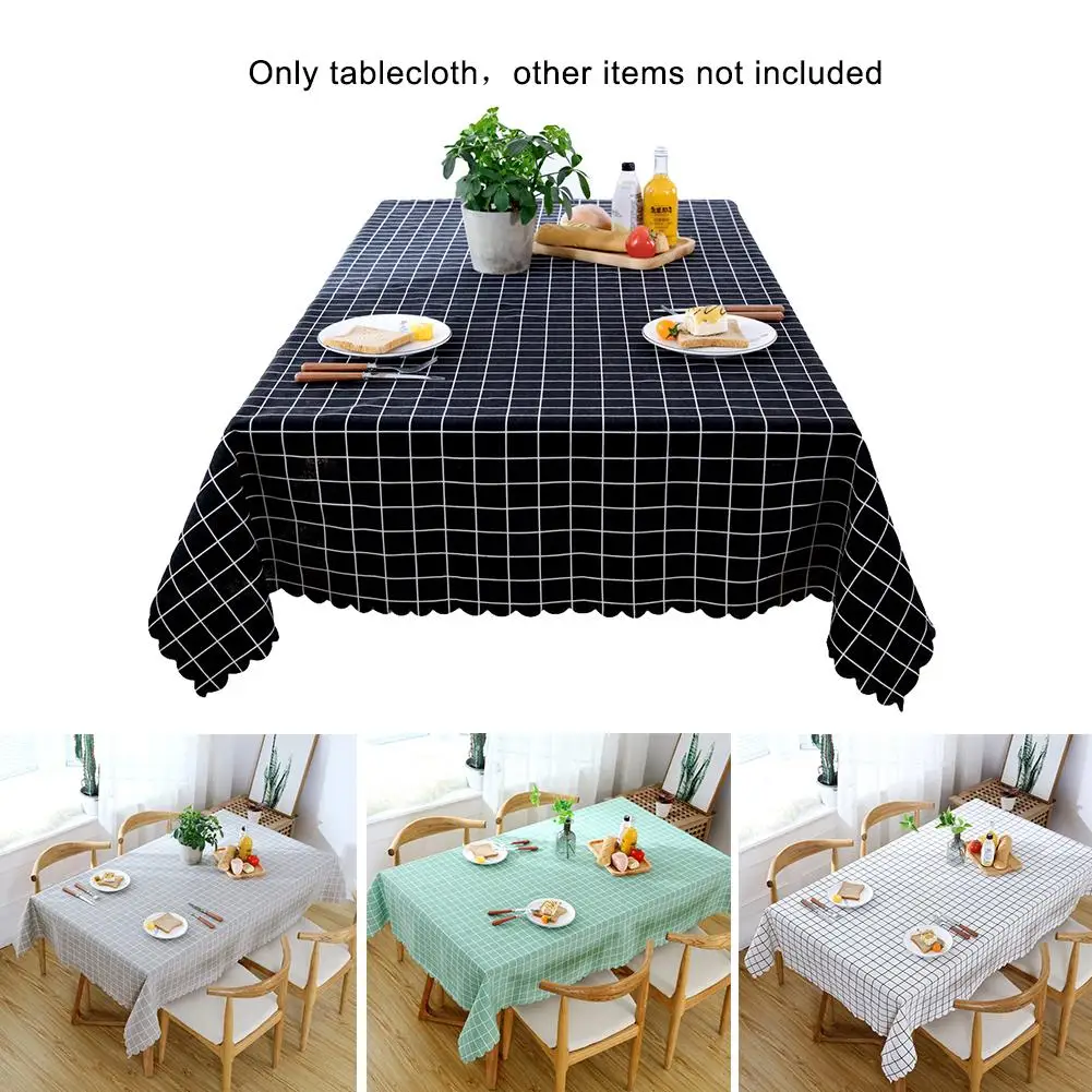 

Home Restaurant Table Cloth Rectangular Plaid Print Dinning Table Linen Decorative Tablecloth Tableclothes Cover Table Decor