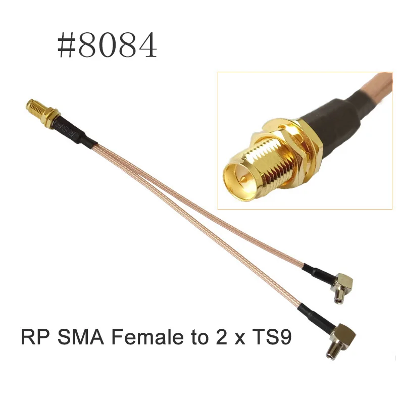 10 шт. SMA Female to 2 X TS9 коннектор антенный удлинитель сплиттер Y Тип кабель Pigtail для