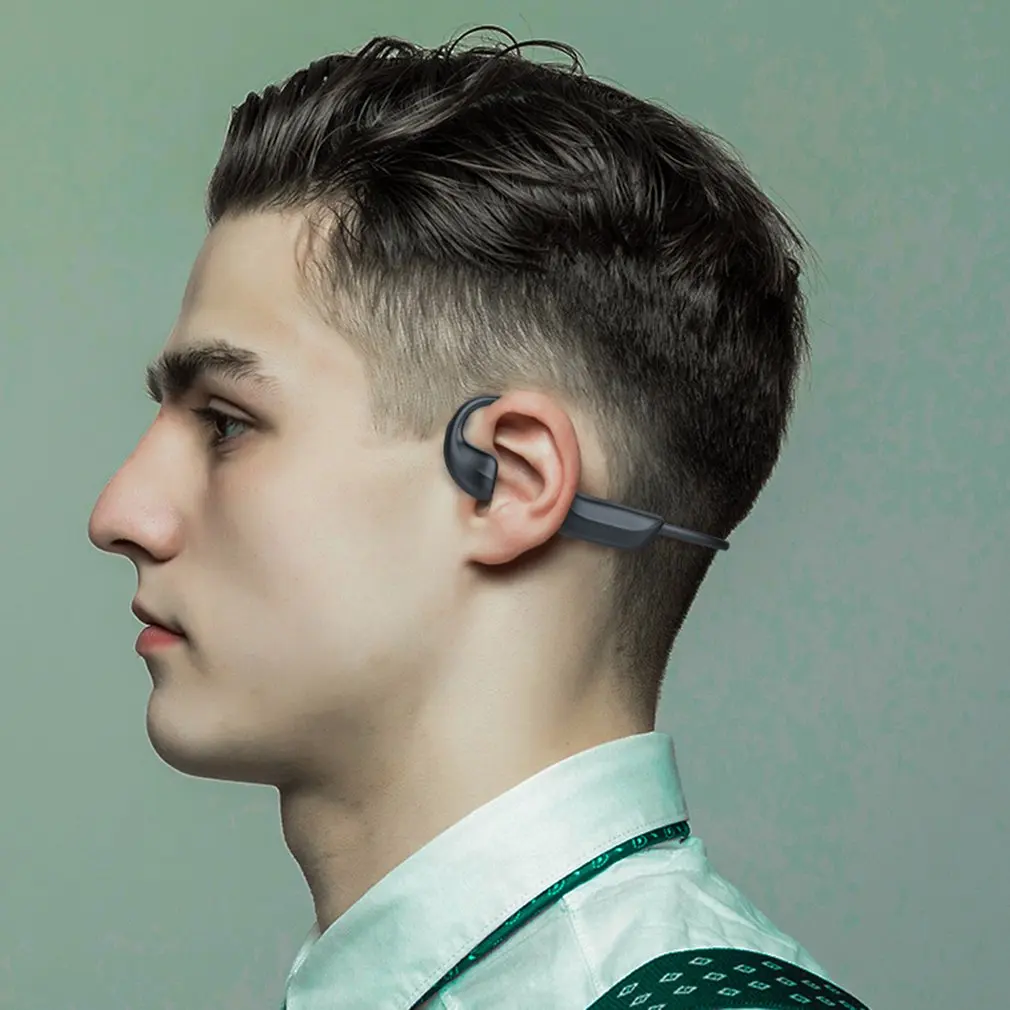 G100 Semi closed Durable Bone Conduction Headphones Outdoor Sports Headphones With Mic Handsfree Headphone