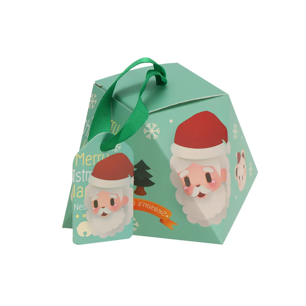 5 шт. Веселая коробка с рождественскими конфетами сумка рождественская ель подарок коробка с колокольчиками подарочные коробка контейнер для сумок поставки необычная коробка - Цвет: 3