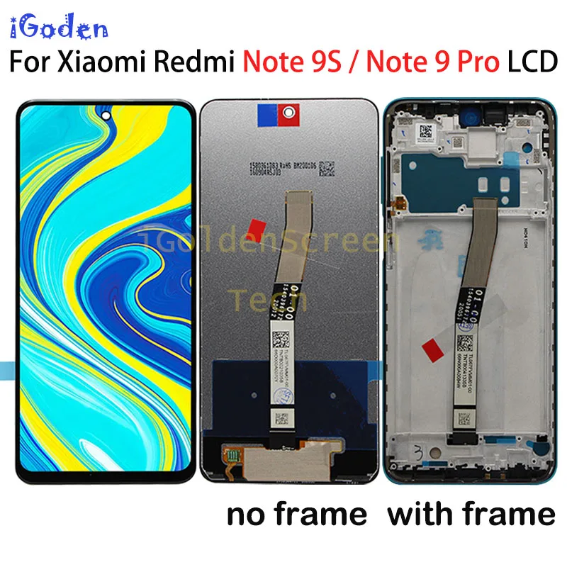 Оригинальный ЖК дисплей 6 67 дюйма для Xiaomi Redmi Note 9 Pro с сенсорным дигитайзером экран