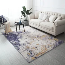 Simple, light, luxurious carpet, Nordic living room, tea room, bedroom, long hair, fashion, simple European ink mat