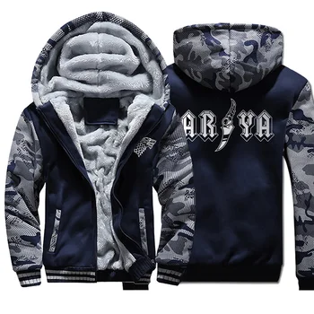 

Men Game of Thrones Casual Hooded Hoodie Camouflage big Fleece Sweatshirt 2019 Autumn Winter Long Sleeve warm male trend Jacket