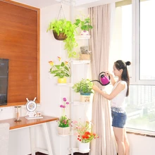 Цветок Airs бытовой Многоэтажный цветочный стеллаж неукротимый дух подвесного типа зеленый Луо хлорофитум цветочный горшок рама