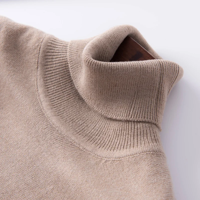 Jersey de cachemir de cuello alto para mujer, suéter de cuello alto para la cabeza, color sólido, talla grande, otoño e invierno, 2021
