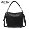 Zency 100% Genuine Leather Black Handbag Fashion Women Shoulder Bag High Quality Tote Purse Elegant Lady Crossbody Purse ► Photo 1/6
