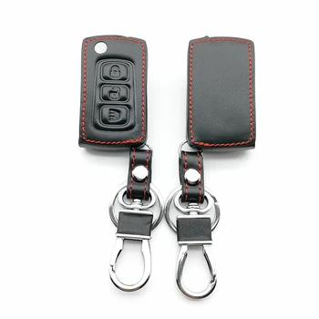 

Carrying Genuine Leather Car Key Fob Cover for GREAT WALL HAVAL HOVER H3 HAVAL H5 Case Key Wallet Chain protect shell