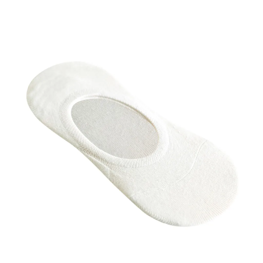 White Invisible Socks Summer Women's Trainer Sport Cushion Liner Casual Invisible Solid Low Cut Boat Socks Shippers Feminino Sokken - Цвет: White