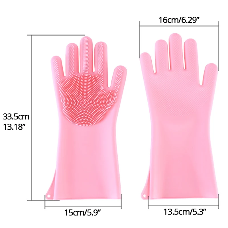 Волшебный силиконовый скребок резиновые чистящие перчатки пыль | Мытье посуды