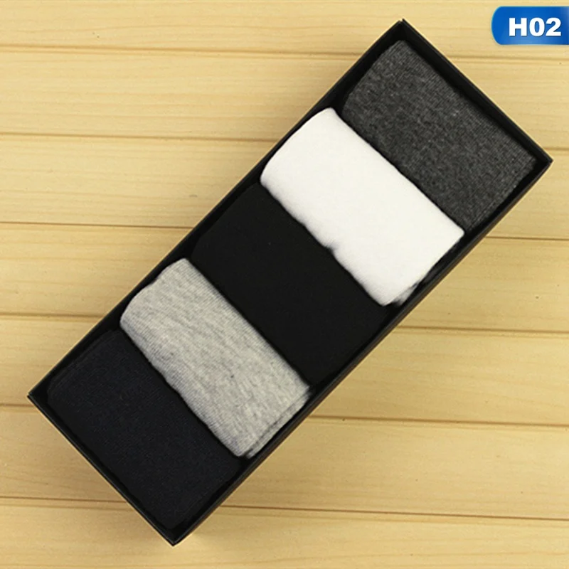Autumn Winter Men's Warm Wool Socks Cotton Harajuku High Quality Black Gray Casual Tube Men Dress Socks For Men Gift 5Pair - Цвет: 2