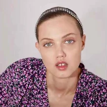 Модные стразы ZA, эластичная повязка для волос для женщин, имитация бурильной повязки для волос, повязка для волос, стильные ювелирные аксессуары F0768