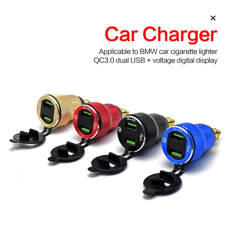

Waterproof Motorbike 12V 24V QC3.0 dual USB Type C PD Fast Charger Power Adapter Hella DIN Plug Socket car accessories